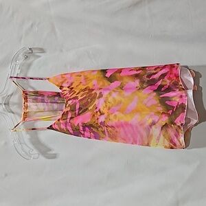 Jennifer Lopez, Tank top, Racerback, Flowy, Spaghetti Straps, Bright, Pink, Med